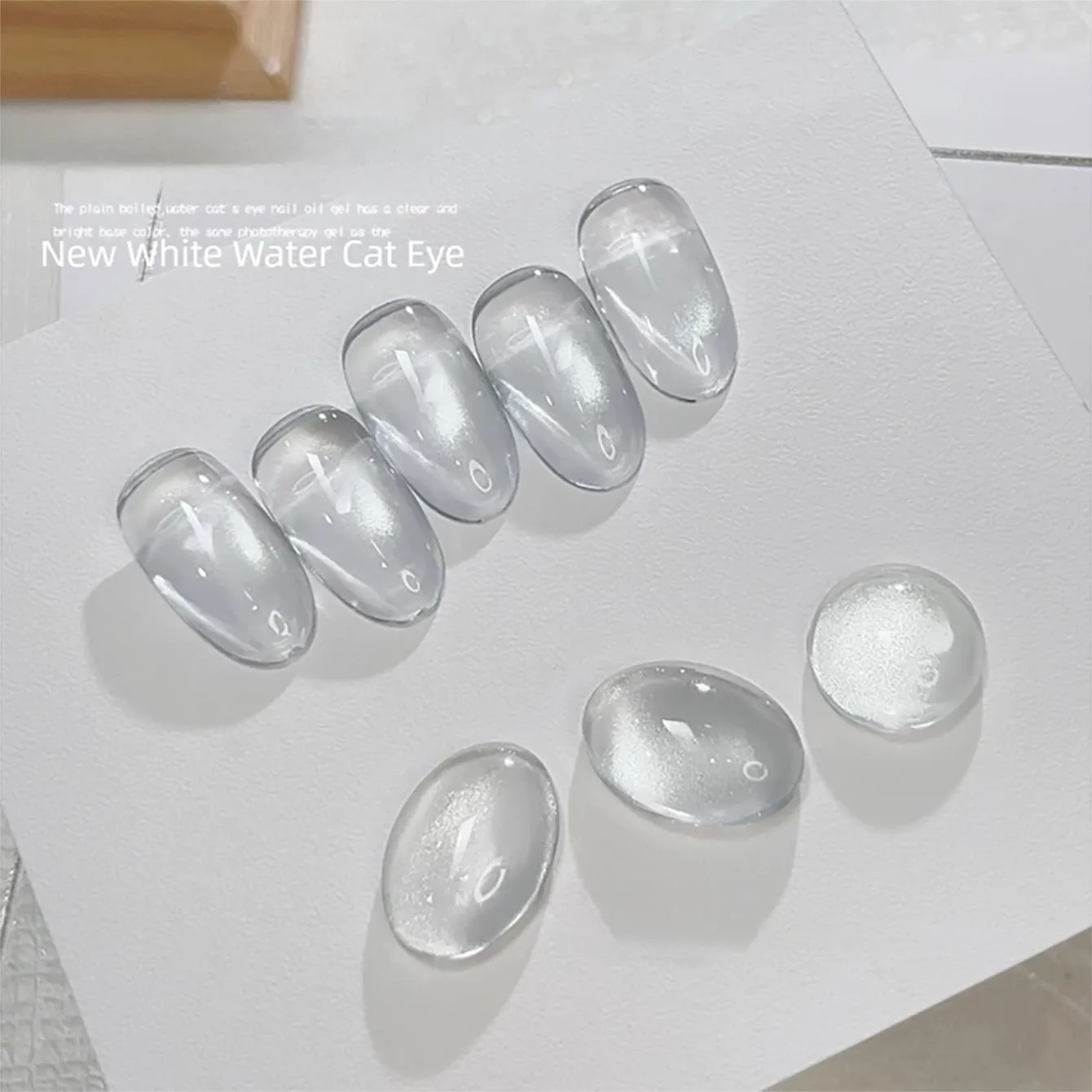 MIANEL 10ML Newly Upgraded Plain White Cat Eye Nail Polish Gel 2026 Best selling Baseless Glass Bead Cat Eye Nail Polish