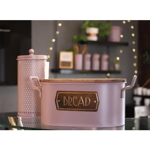 The Mia Rose Gold Galvanized Bread Storage Container