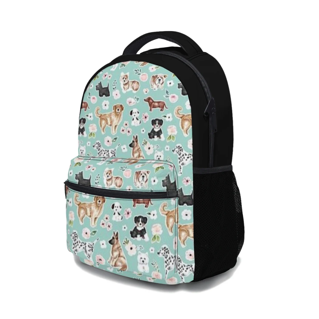 Sac à dos pour ordinateur portable Chiot Art, décor pour animaux de compagnie, haute capacité, étanche, cartable imprimés Girls, 17 ", nouvelle mode