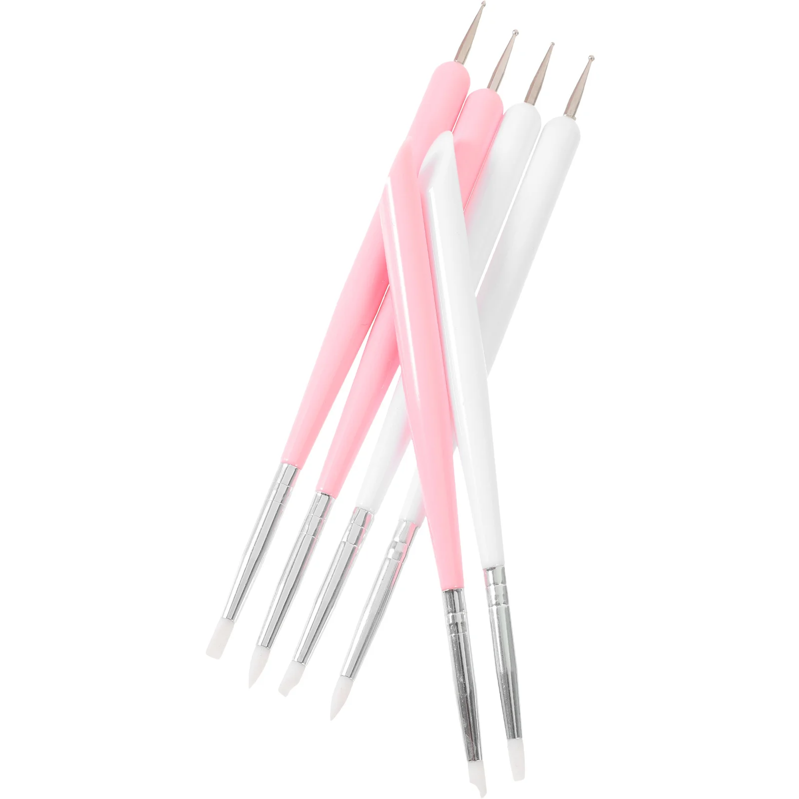 6 stuks nagelvoeringborstel voor acrylgelnagels dubbelzijdige kunst tekenpenkit lichtgewicht manicure gereedschap nagelkunstborstel