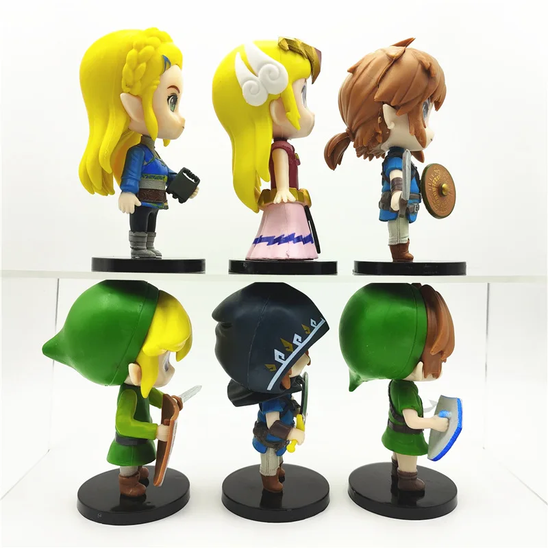 6 Stück/Set Spiel The Legend of Zelda Link Niedliche PVC-Actionfiguren Spielzeug 10cm – Detail 4
