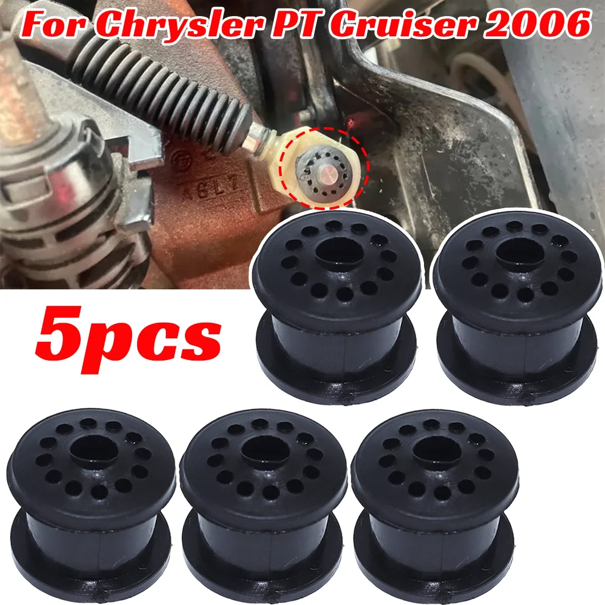 

5X For Chrysler PT Cruiser 2006 Gearbox Cable Linkage Rubber Bushing MT 5 Speed Shift Lever Assembly Repair Kit Accessories