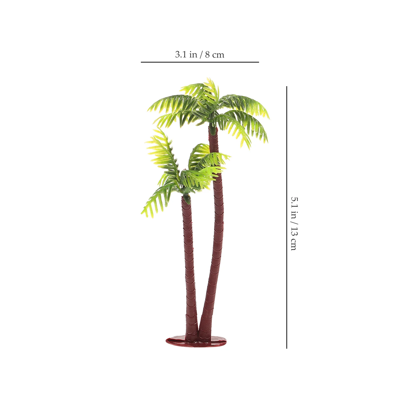 

5Pcs Plastic Coconut Palm Trees Realistic Miniature Palm Tree Mini Landscape Scenery Micro Landscape Fairy Garden Accessories