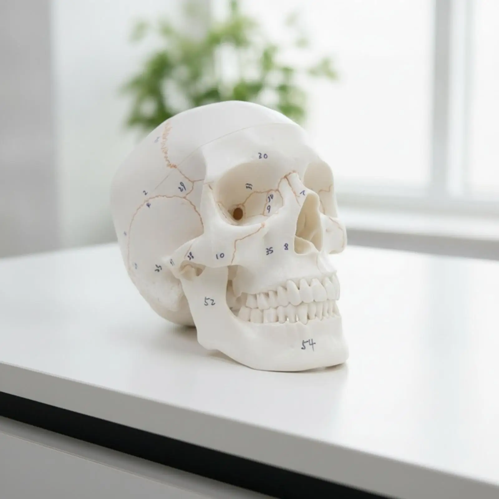 PVC Anatomical Skeleton Replica Human Skull Model for Science Education Head Structure Teaching Aid Medical Study Companion Tool