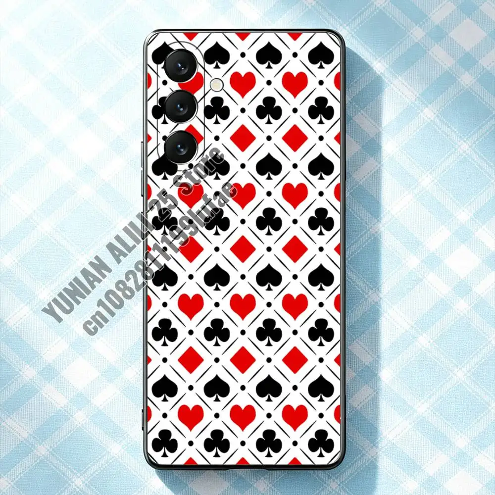 Poker Card Suit Art Phone Case for Samsung Galaxy S21 S22 S23 Ultra Plus S24 S25 S26 FE Lite TPU Protector 2