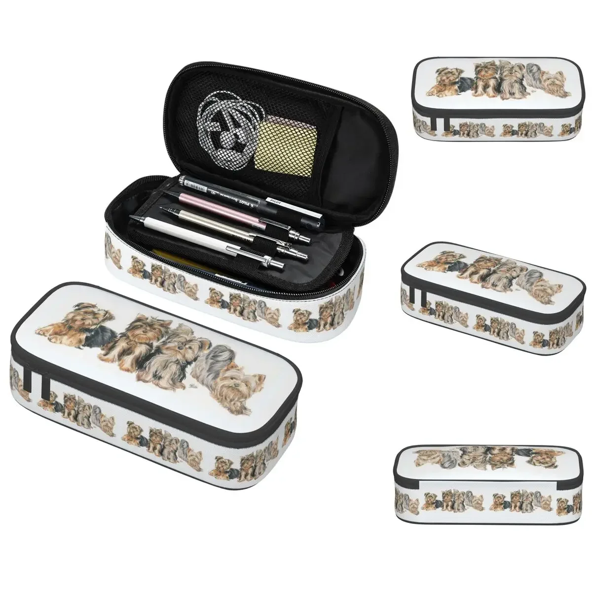 

Yorkshire Terrier Puppies Pencil Case for Boy Girl Gifts Pen Box Pencil Bag Stationery Supplies Pen Holder Bag