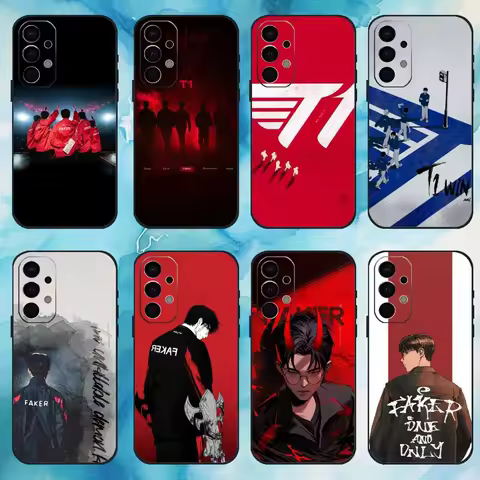 SKT T1 Faker L-LOL Phone Case For Samsung S25,S24,S21,S22,S23,S30,Ultra,S20,Plus,Fe,Lite,Note,10,9,5G Black Cover