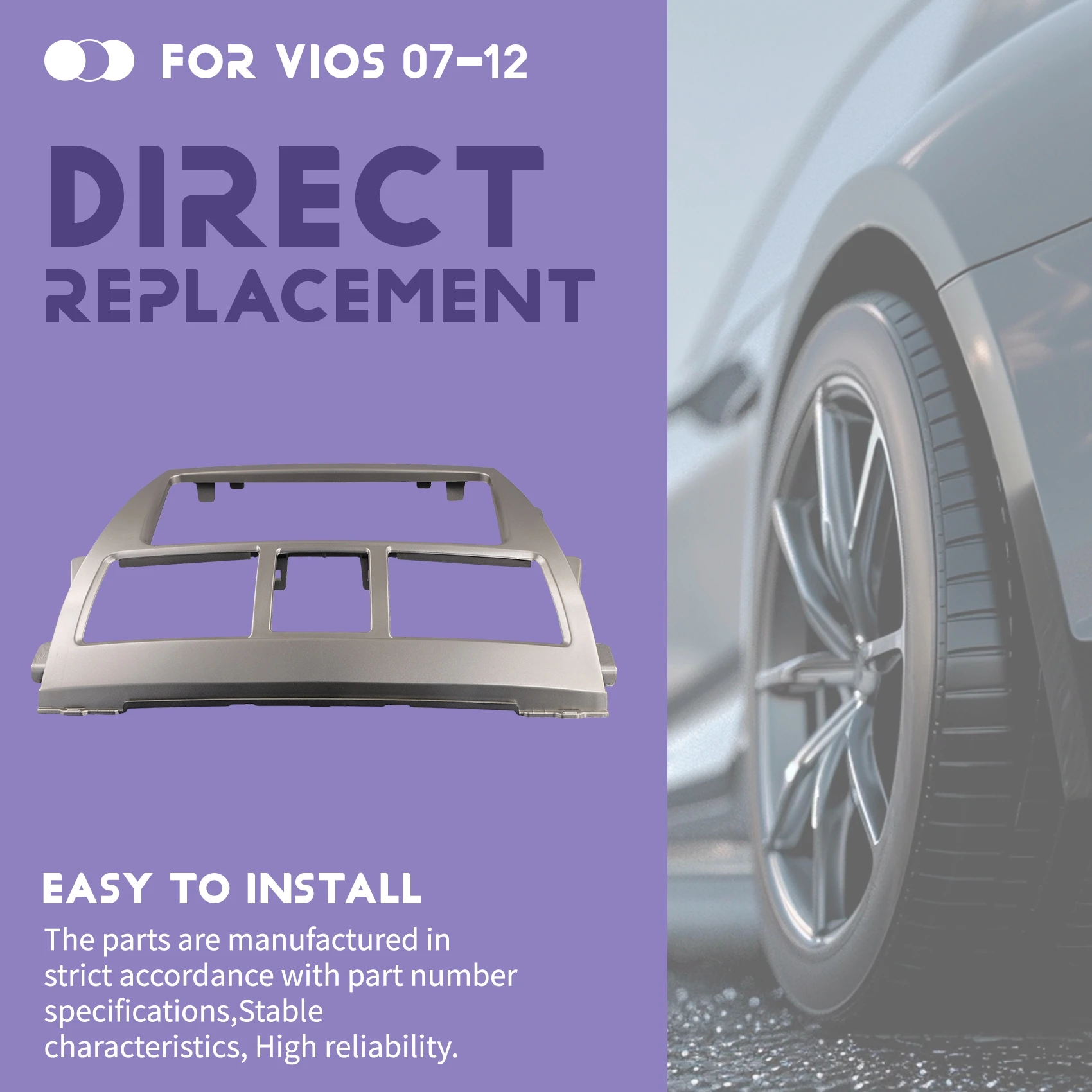 

A58X-Stereo Mount Frame 2 Din Car Radio Fascia Panel Audio DVD Navigation For Toyota Vios Yaris Corolla Belta Sedan