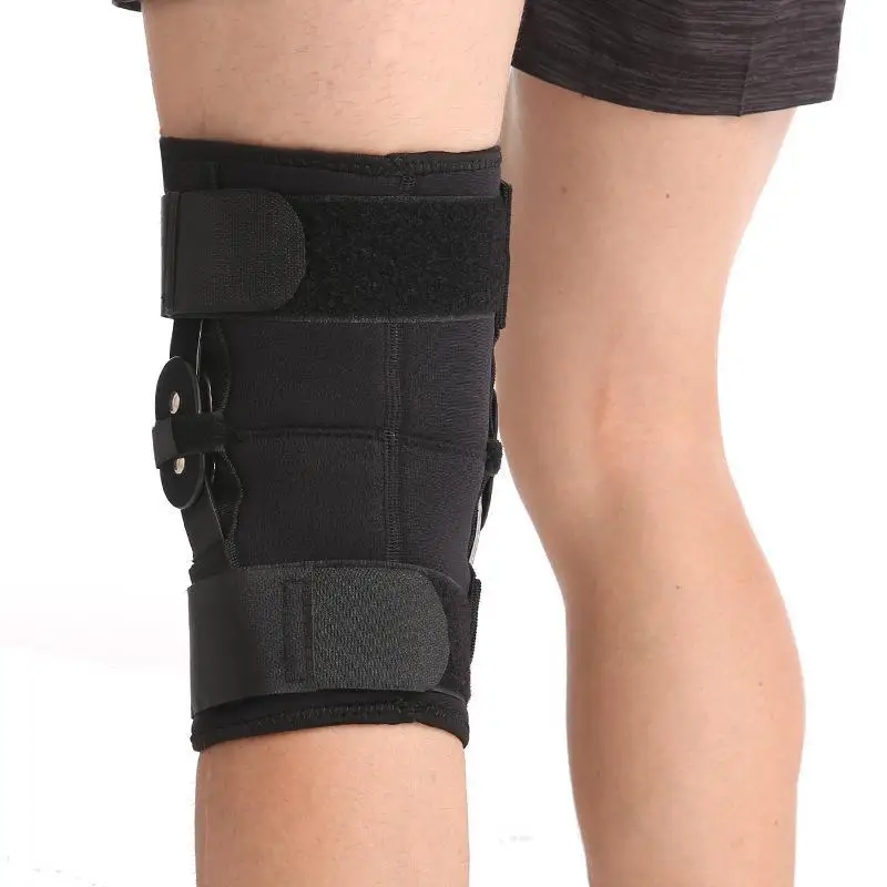 Sport-Knieschoner für Knieschmerzen, Meniskusriss, Verletzungsrehabilitation mit seitlichen Stabilisatoren, Patella-Gel-Knieunterstützung, Kompressionsmanschette – Detail 8