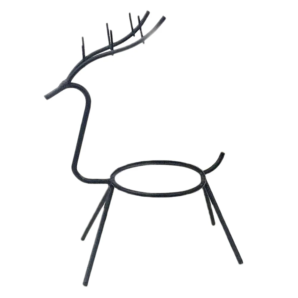

Vintage Classic Elk Candlestick Iron Material Long-Term Use Desk Table Light Holder for Indoor Outdoor Decor