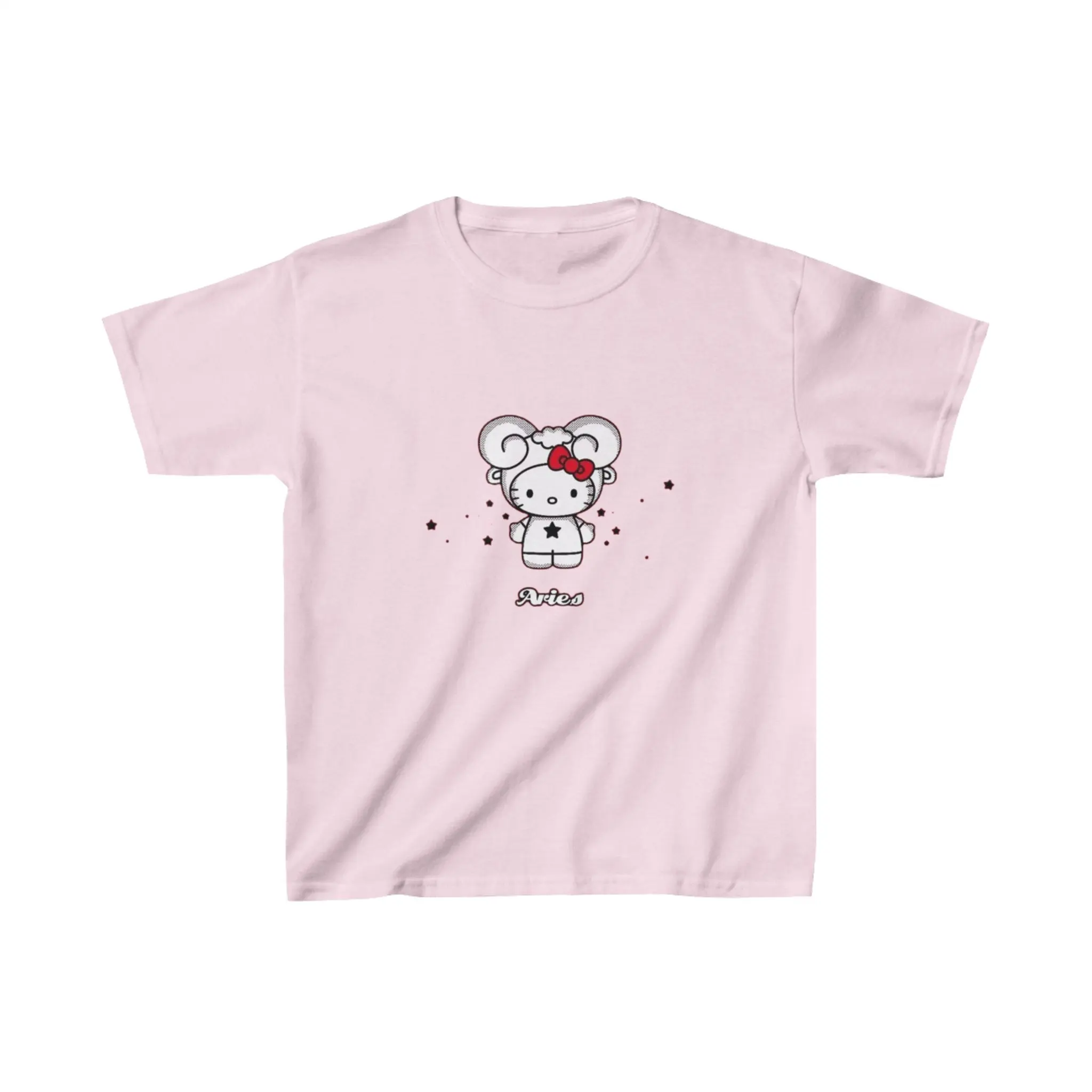 Hello Kitty Print Graphic Tee Unisex Short Sleeve T Shirt Kawaii Cartoon Casual Summer Top For Girls Boys Sweet Daily Outfit
