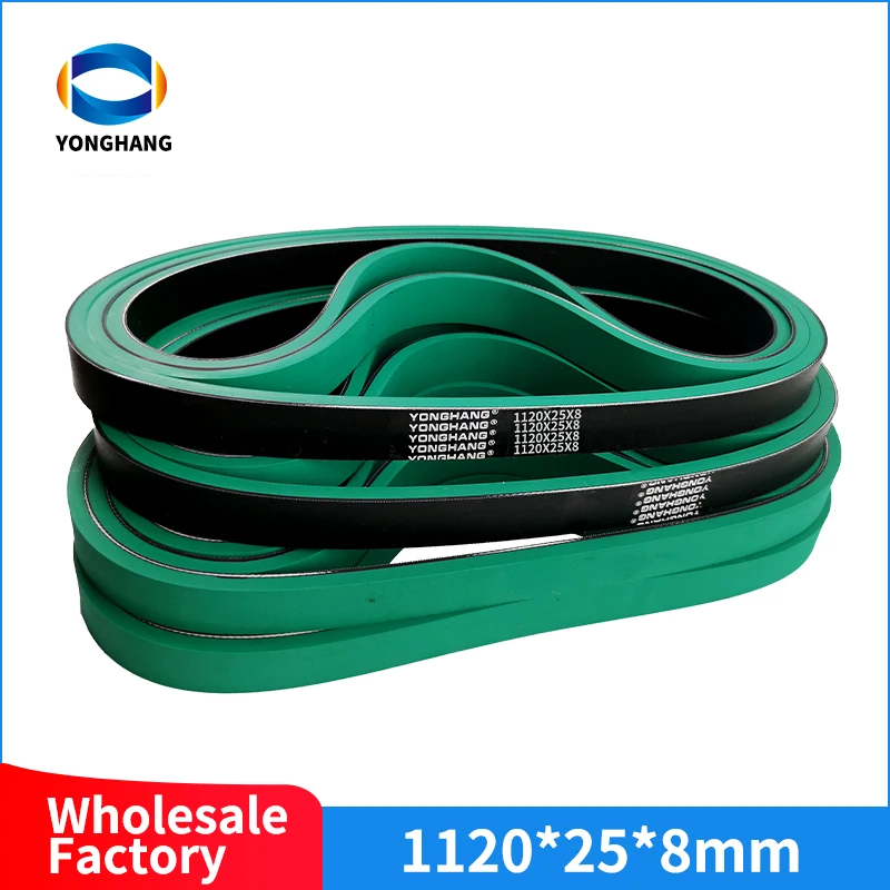 Imagem -05 - Espessura Resistente ao Desgaste Verde Borracha Plana Belt Alimentador Pasta Gluer Cintos 980 1000 1120 1100 1150 1200 1250 1535 80 mm