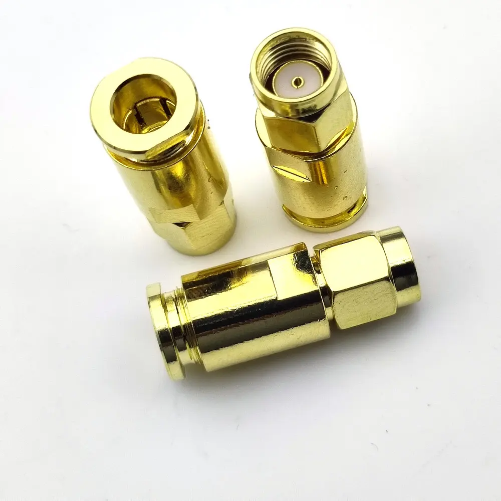 copper RP SMA Male connector Clamp RG58 RG142 LMR195 RG400 Cable