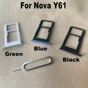 Bilashmart Huawei Nova Y61 Sim Card Tray Slot Holder Socket Adapter Connector Repair Parts Replacement