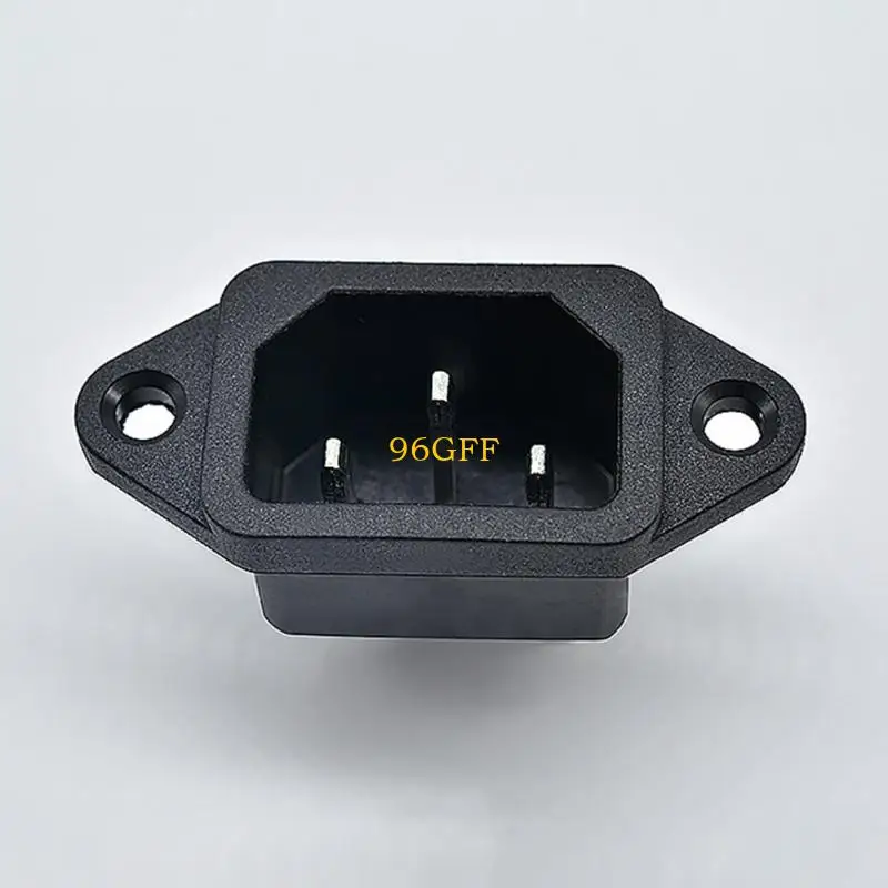 96GF 1pc AC 250V 10A IEC320 C14 3 Pin Male Power Cord Inlet Socket