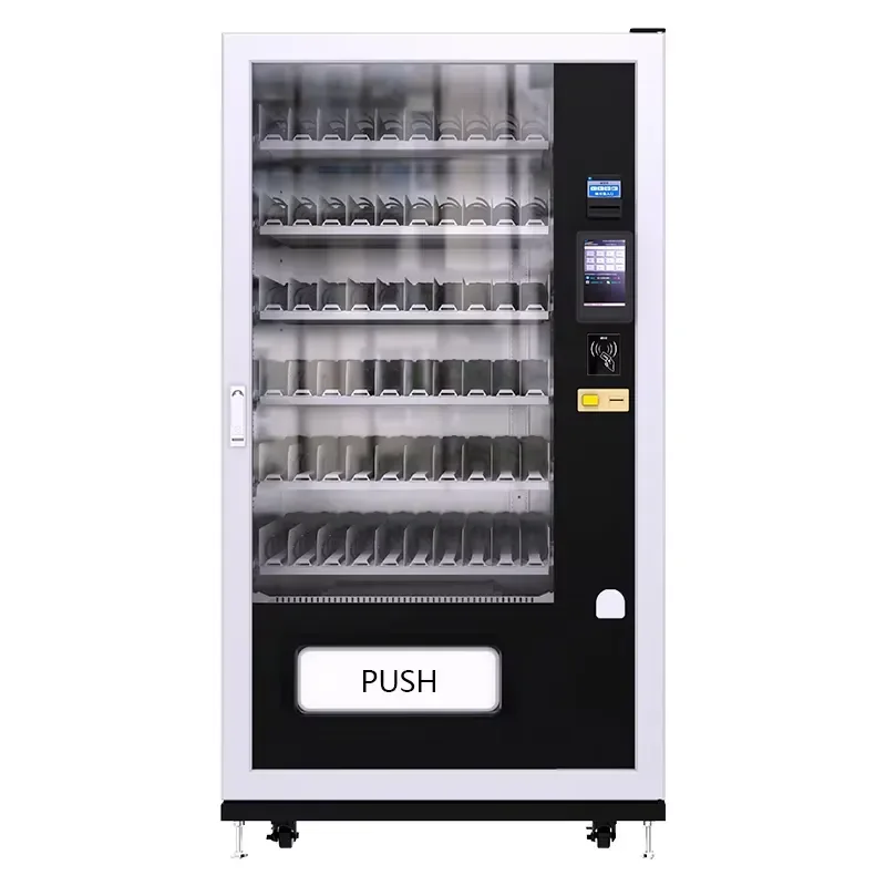 Small Smart Combo Vending Machine 7 Inch Touchscreen SDK POS Integration ADA Compliance 200-300 Capacity Multiple Payment