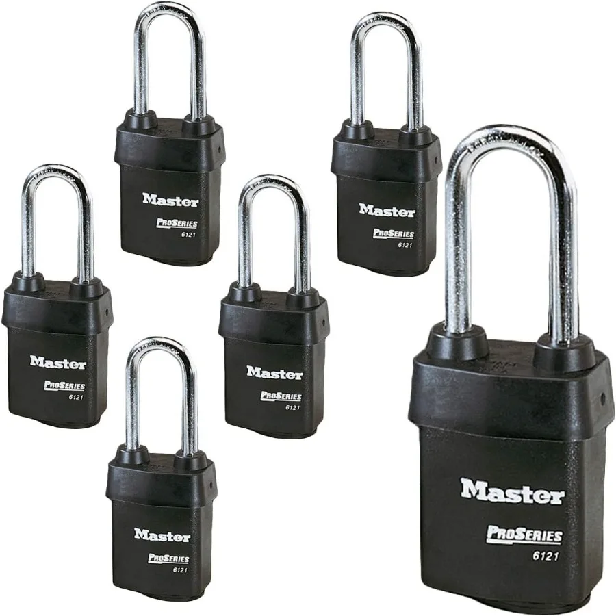 

Six 6 навесных замков серии High Security Pro 6121NKALJ-6 с технологией BumpStop для повышенной защиты промышленной коммерческой промышленности a