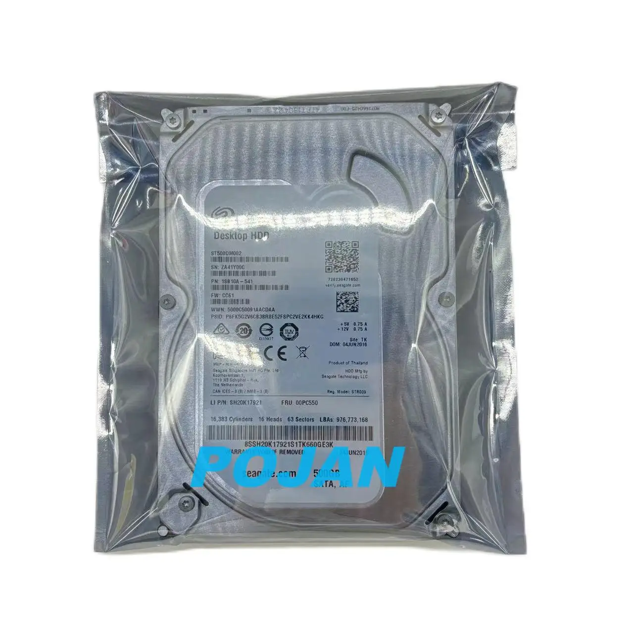 

F2L46-67020 Hard Disk Drive Fit For H -P Designjet T7200 F2L46A 500GB HDD W/Firmware Printer Plotter Parts POJAN