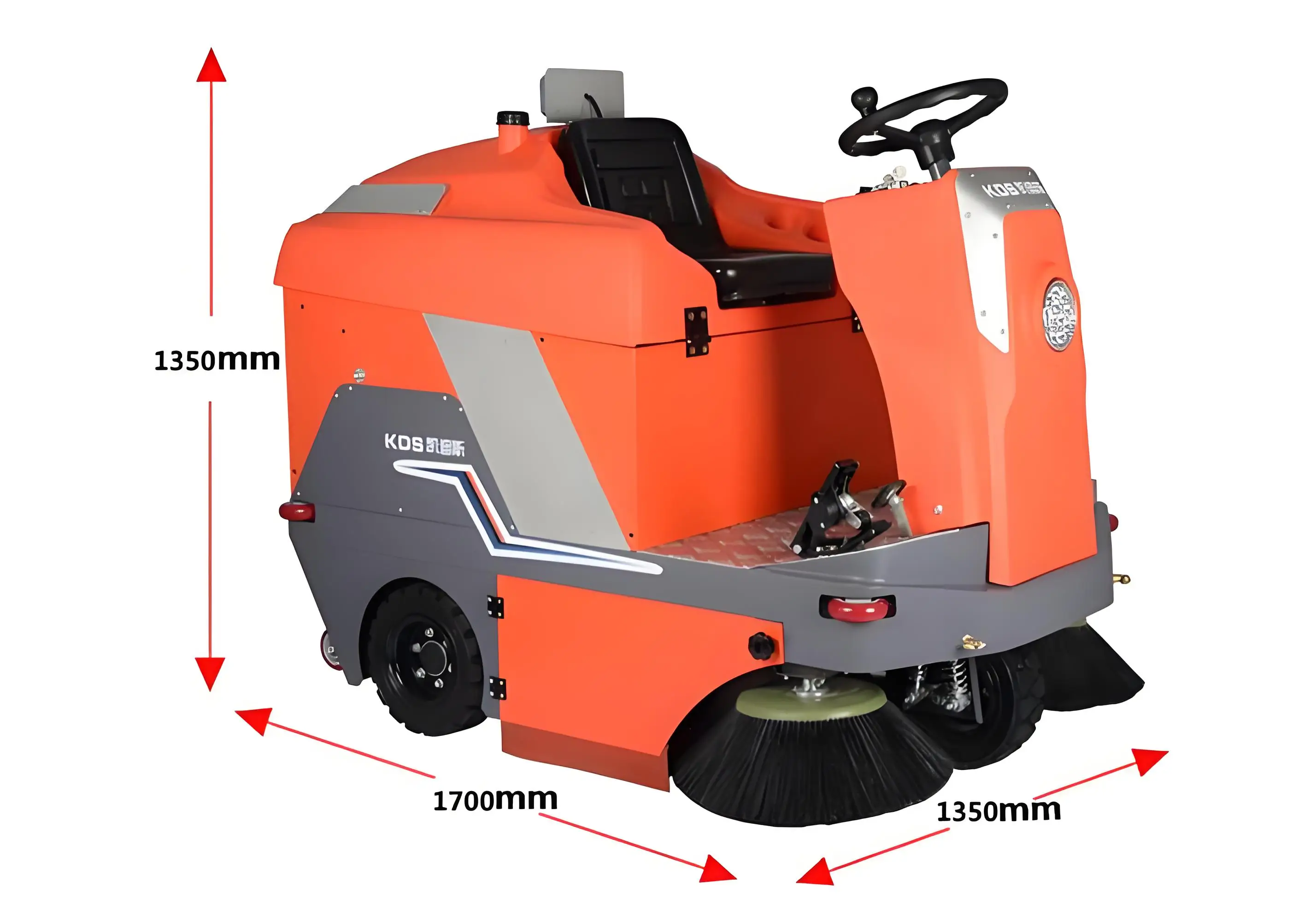 Warehouse Property Supermarket Drive Equipment Fully Enclosed Road Cleaning Machine