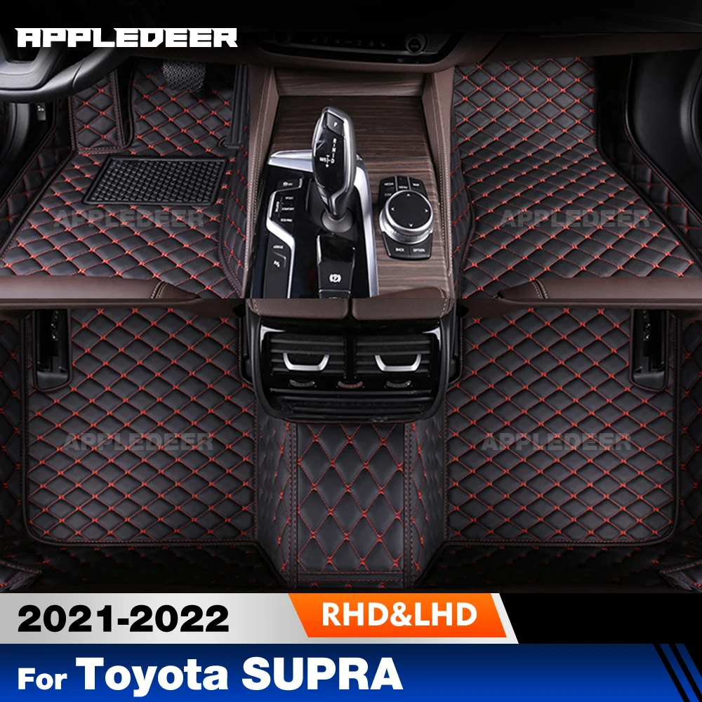 

Custom Car Floor Mats For Toyota SUPRA 2021 2022 Automobile Carpet Cover Interior Details Accessories Protective Pad Parts