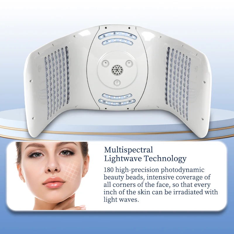 냉온 나노 물 보충제 스프레이 분광계 다채로운 동적 빨간색 빛 PDT 광자 회춘 마스크 미용 기기