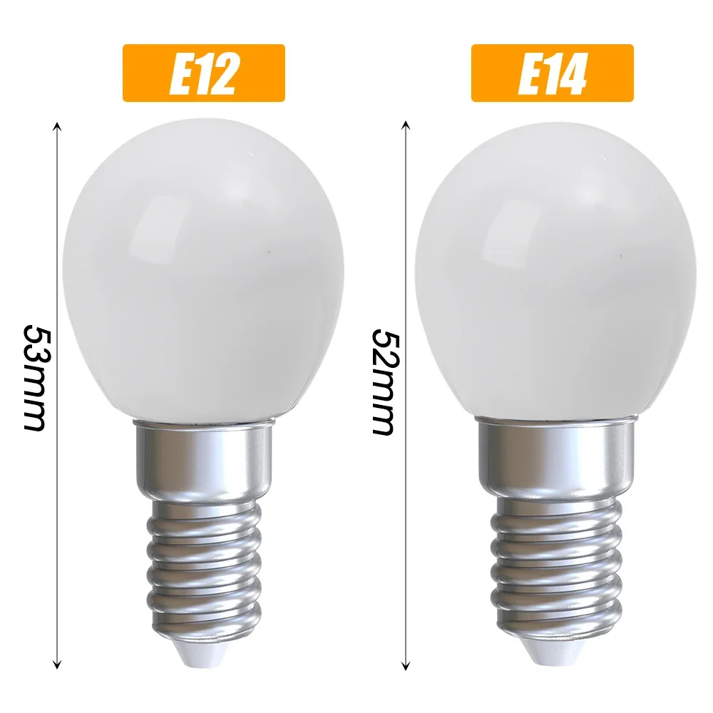 1/2/4PCS LED Bulbs E14 E12 Refrigerator Lamp Mini Night Light Bulb Replacement Halogen Screw Bulb for Refrige Display Cabinets