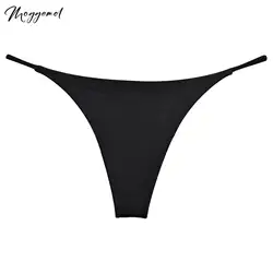 Womens Beach Cheeky Bikini Bottom Sunbathing Panties Thongs Briefs Swimsuit Low Rise Underwear T-back Strings Thongs Swimwear