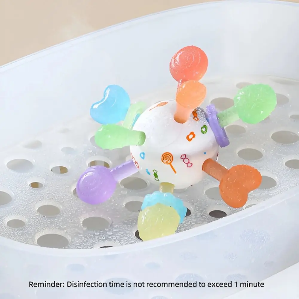 Sonagli per bambini per uso alimentare Giocattoli BPA gratuito Colorato Multi-sensoriale Giocattolo per bambini Sicurezza Durevole Giocattolo educativo precoce Attività di presa