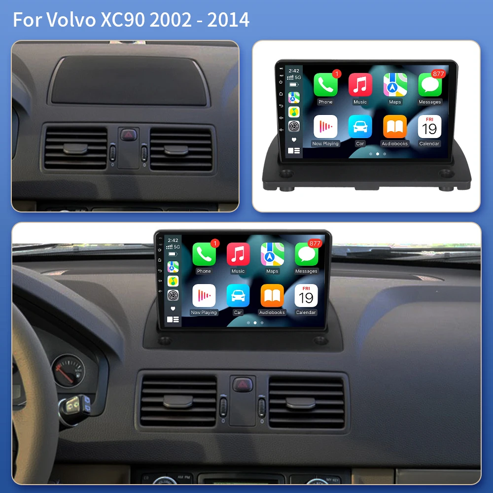 Android 16 For Volvo XC90 2004-2014 Car Radio Multimedia Video Player Navigation Stereo GPS Octa Core 2 Din AHD Camera WiFi 5G
