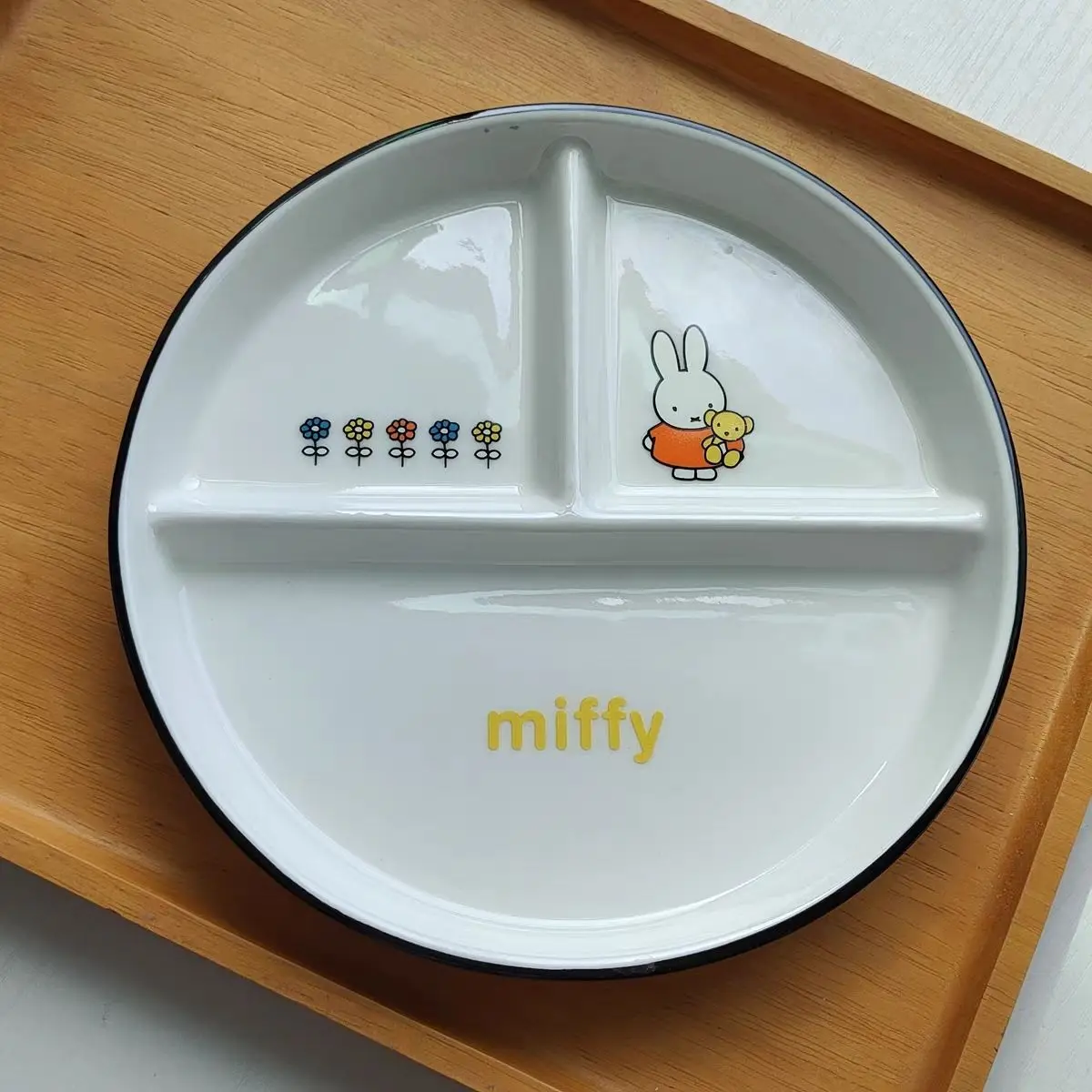 Керамическая тарелка Kawaii Miffy Rabbit: милая мультяшная в форме тоста креативная простая для овощей пикника подарки