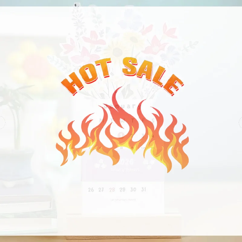 

2026 Bloomy Flowers Desk Calendar Mini Calendar Standing Desk Calendar Vase-Like Desktop Monthly Planner For Home School Office