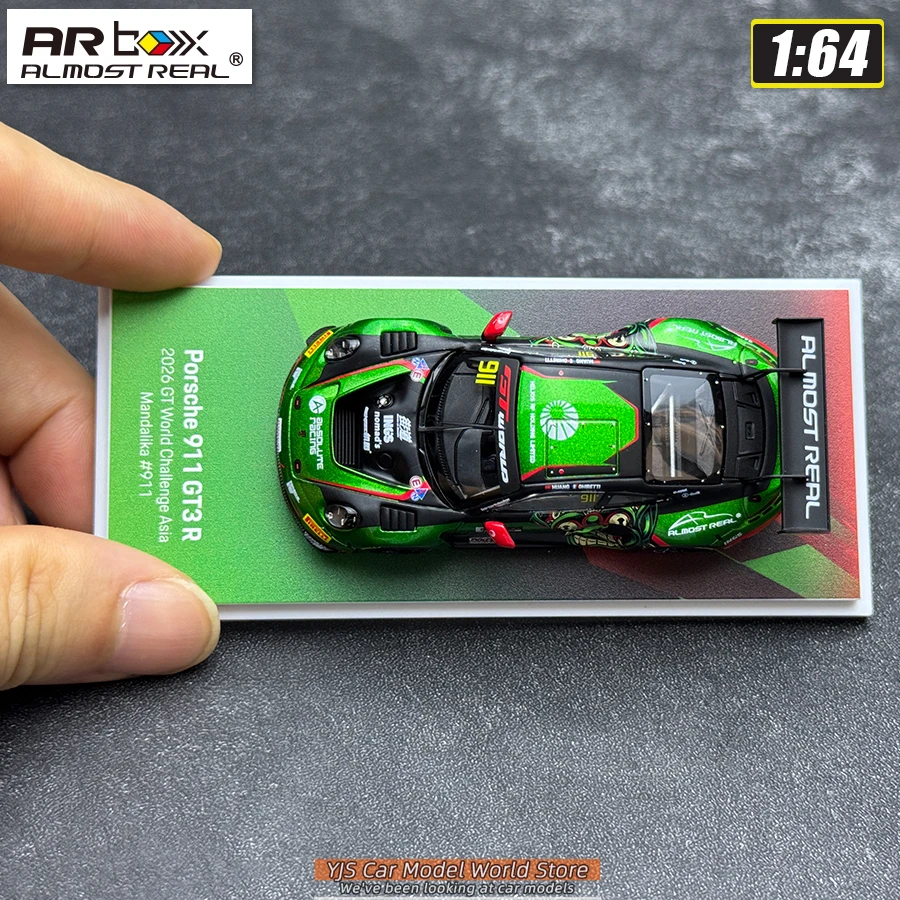 AR BOX Diecast Modell 1/64 Porsche 911 GT3 R 2026 GT Automodell Sammlerstück – Detail 9