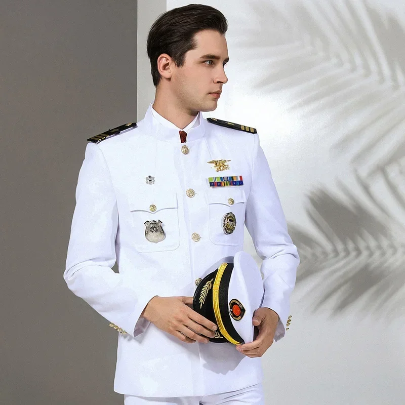 American sailor costume single white suit and accessories