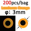 200pcs 3mm Orange