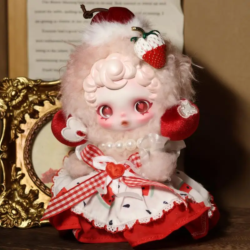 Nowy 10cm Strój dla laleczki Skullpanda V3 - Fioletowa sukienka Ratty Bear, akcesoria do wymiany ubrań dla lalek, prezent