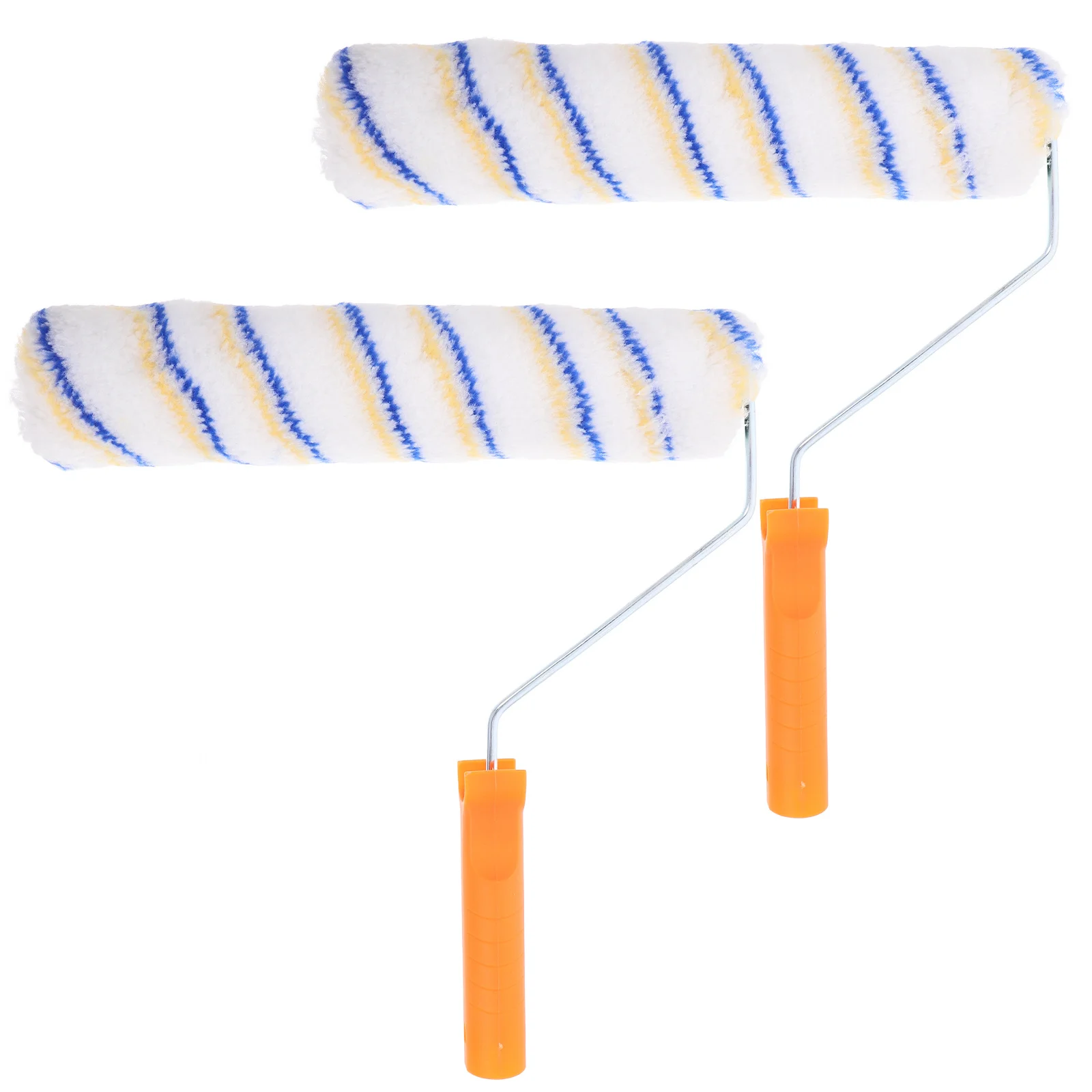 

2Pcs Paint Roller Brushes Washable Reusable Smooth Coverage Handheld Wall Painting Tool for Home Ceiling Decoration