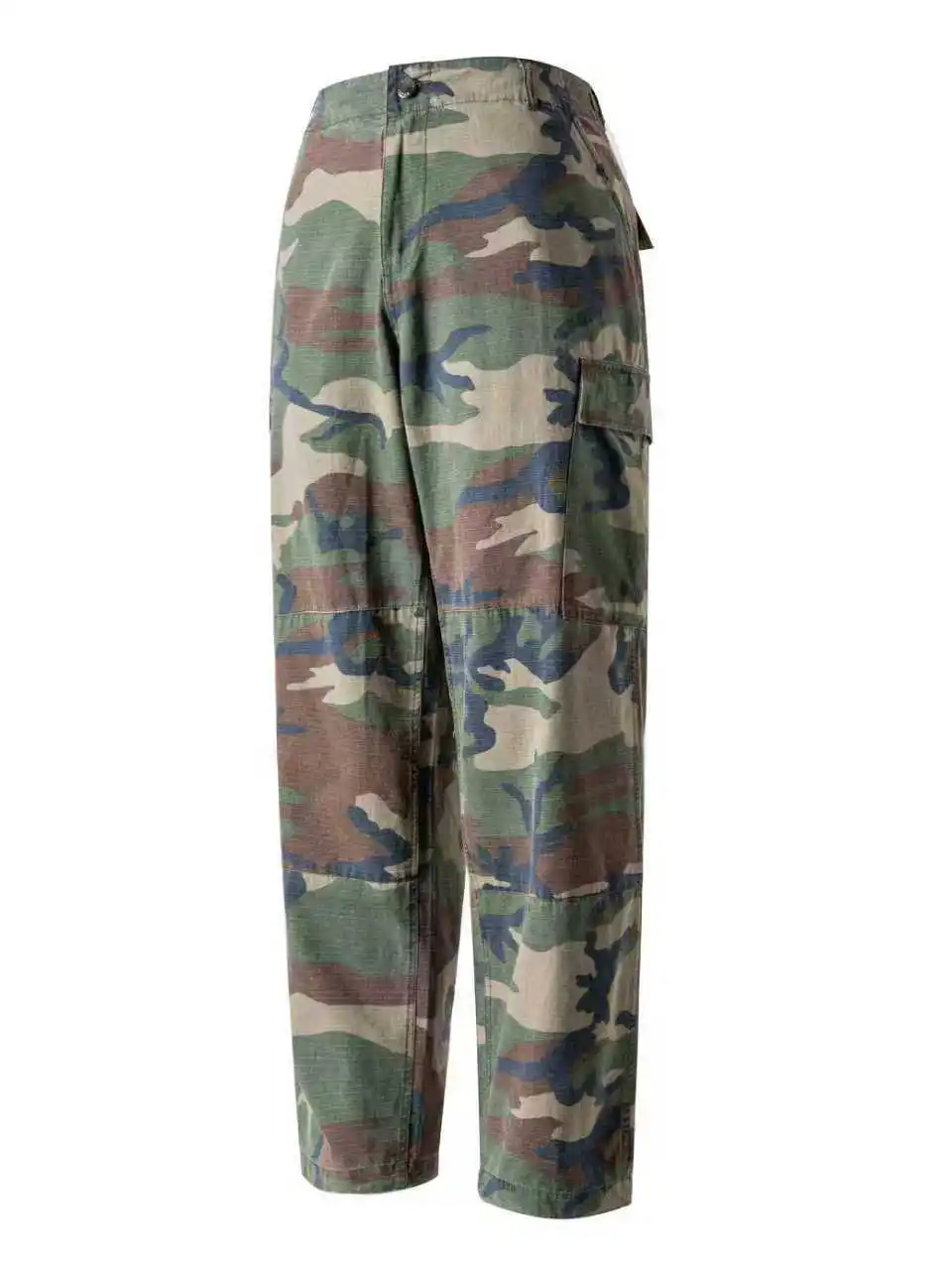 

American Retro 3D Tailored Camouflage Cargo Pants with Multiple kets for Men And Women Ci Walk Straight Leg Retro Sle