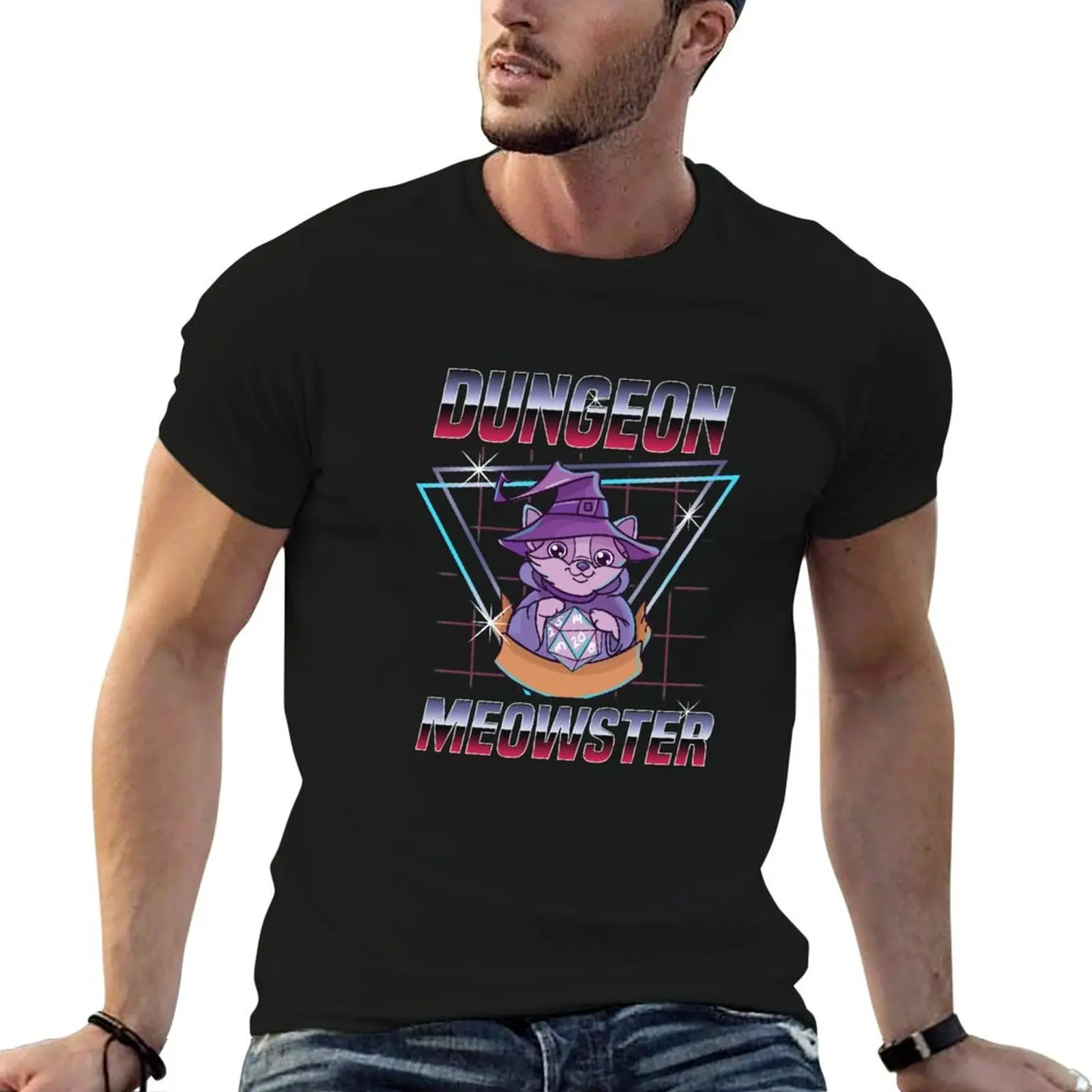 Dungeon Meowster Cute & Funny Gaming T-Shirt Moisture Wicking Quick Dry Tee