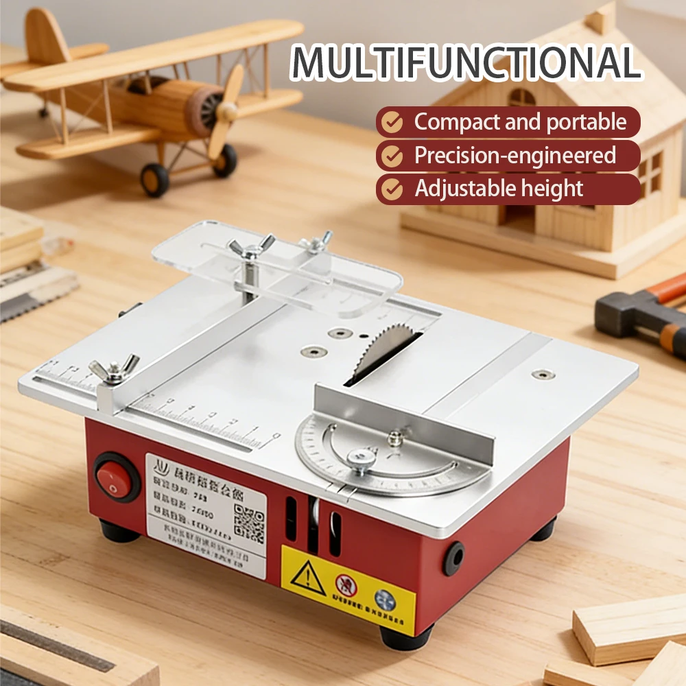 

Мини-настольная пила, многофункциональный настольный станок для резки печатных плат и моделирования, безопасный и портативный для домашнего использования
