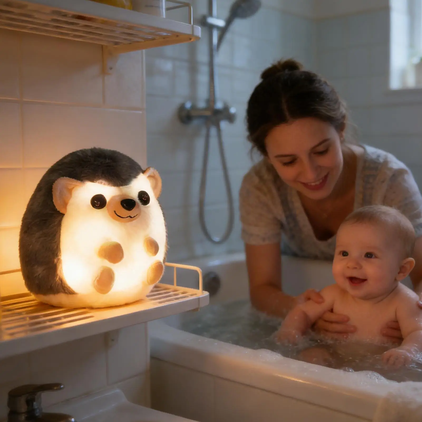 Schattige Egel Knuffels Film Knuffels Schattige Light Up LED Gevulde Egel Pop Baby's Slapen Metgezel Room Decor