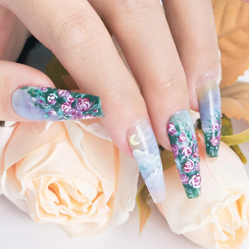 New 9Colors Painting Gel Drawing Gel Palette French Ombre Gel Nail Polish UV Gel Salon Holographic Manicure Female Nail Art Tool