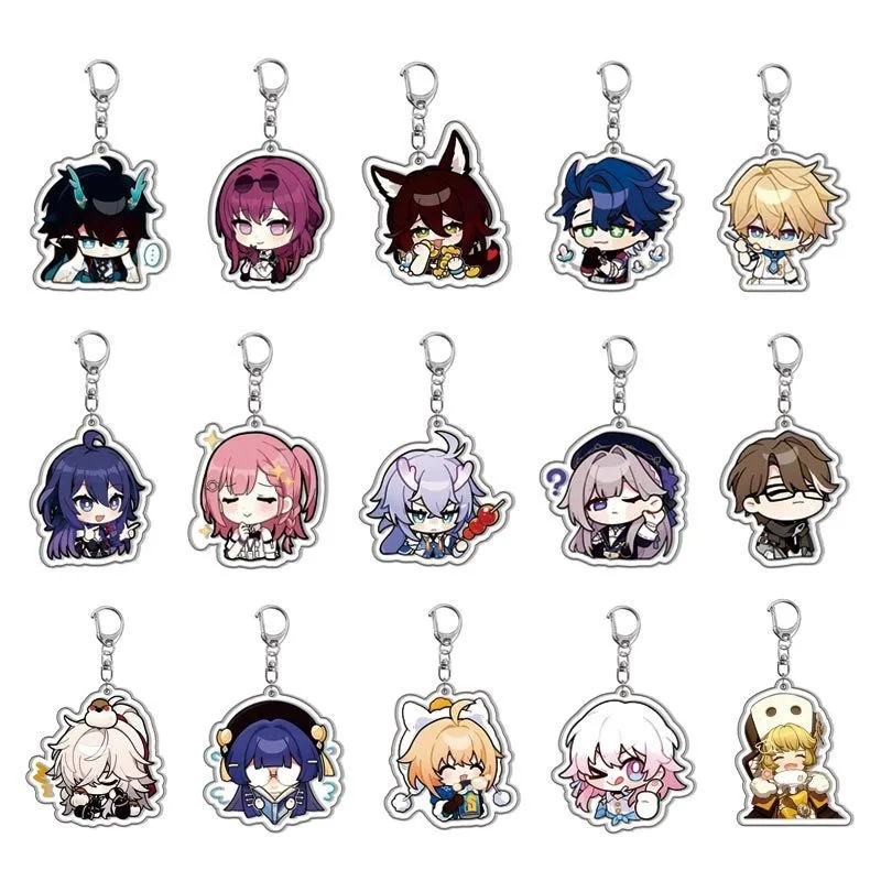 

Honkai Star Rail March 7Th Jing Yuan Keychain Figure Acrylic Pendant Jewelry Girl Gift Accessories Car Cute Bag Charms Key Ring