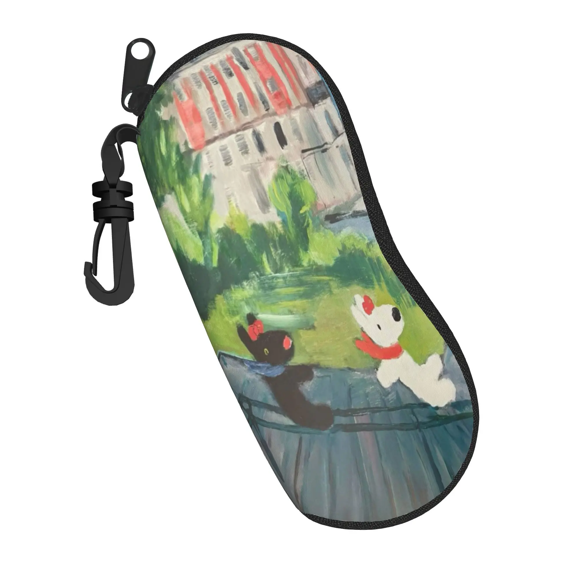 Gaspard e Lisa - Estuche para gafas con diseño de perro, para hombre y mujer, accesorios ligeros, caja de almacenamiento para gafas, contenedor pequeño para gafas