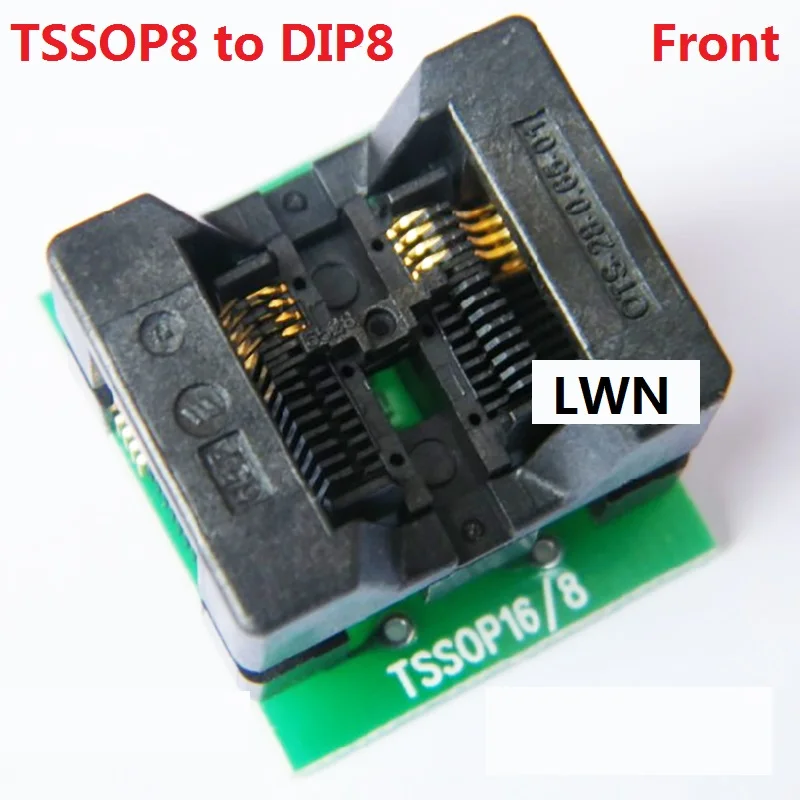 TSSOP8 Patch Chip Probe Line Wire SSOP8 Ultra-narrow Body Burning Read Write Spring Thimble 8 Feet TSSOP8 To DIP8 Test Seat