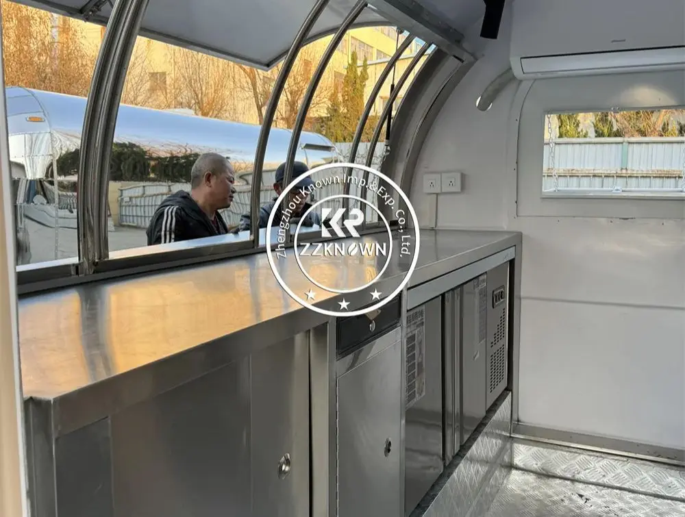 Peralatan dapur kustom Restoran seluler Trailer Makanan Cepat Stan makanan ringan Pizza truk makanan Van kereta kopi