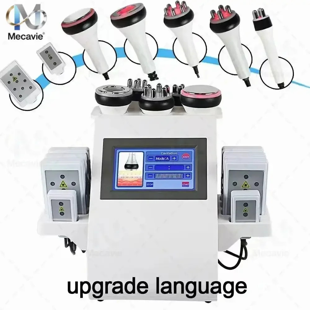 ‌6 In 1 40K Cavitation Ultrasonic Slimming Machine Multi-Polar Radio Frequency Fat Burning AntiCellulite Skin Tightening Rejuve