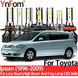 YnFom For Toyota Ipsum 1996-2009 Special LED Headlight Bulbs Kit For Low Beam,High Beam,Fog Lamp,Car Accessories