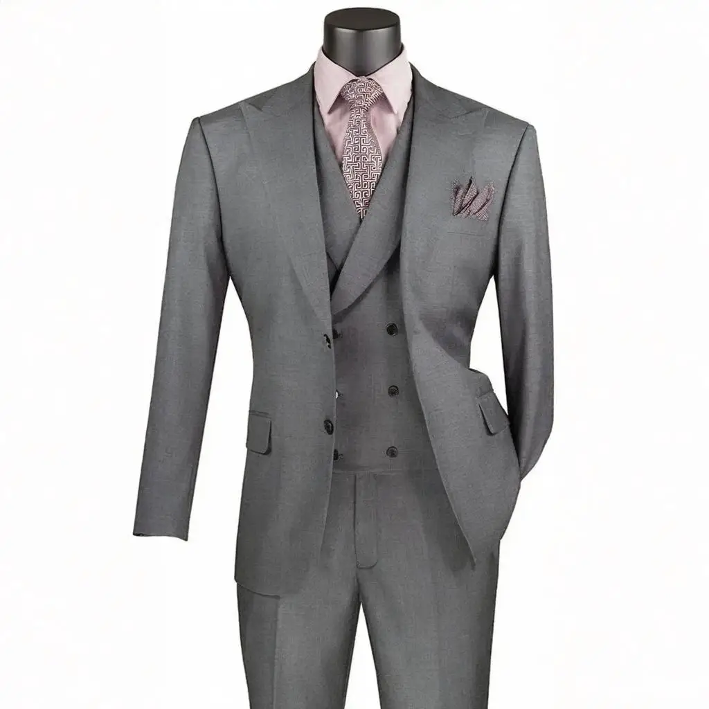 

Mens 3 Piece Suit Set Business Formal Pantsuits Regular Fit Long Sleeve Wedding Blazer Coat Classic Style Customized