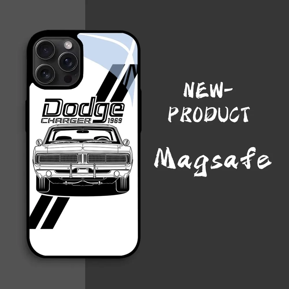 D-Dodge C-Challenger S-SRT H- Hellcat Phone Case For IPhone16 15 14 13 12 11 Pro Xs Max Mini XR X 7 8 Plus Luxury Mirror Hard Fu