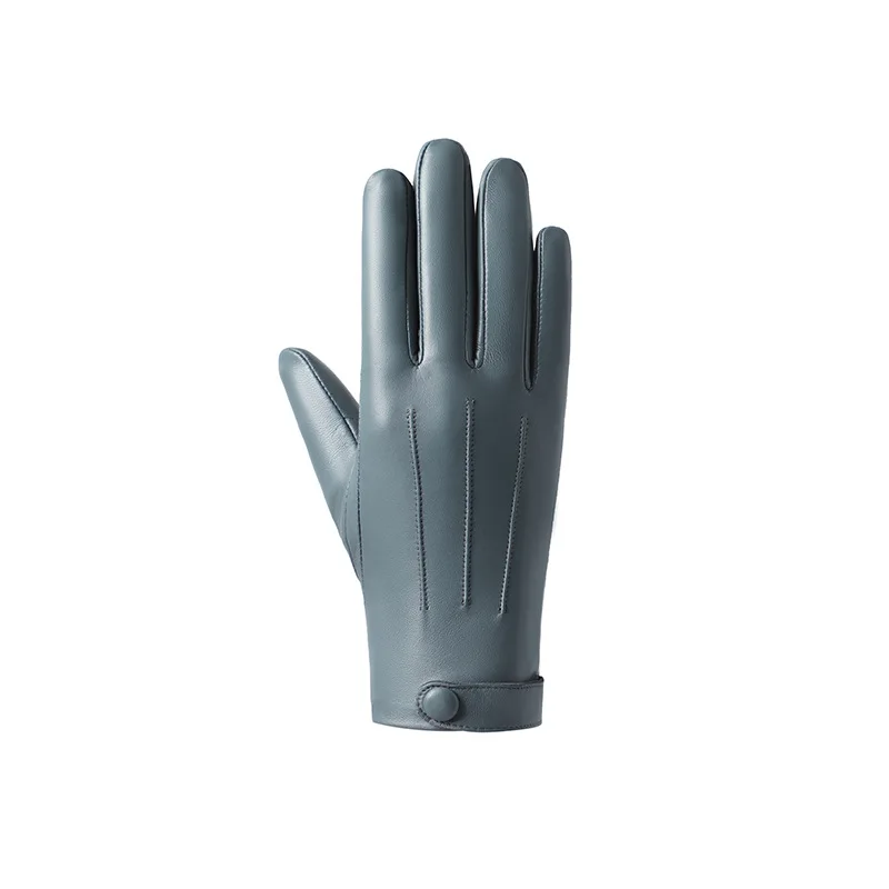 

Ladies Genuine Leather Gloves Driving Winter Fleece Lined Warm Light Luxury Touchscreen guants mujer Lambskin Fashion Glove